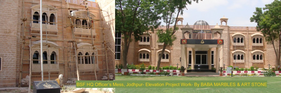 BSF HQ Jodhpur Officer Mess Jharokha Elevation Work 