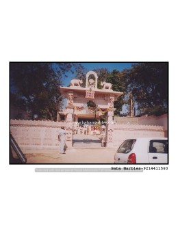 Maha Laxmi Temple Ahemdabad Gujrat Stone Elevation Work By BABA MARBLES AND ART STONE