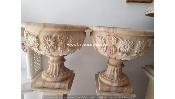 Jodhpur Stone Pot Work By BABA MARBLES AND ART STONE