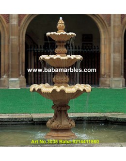 Jodhpur Sandstone fountain by baba marbles