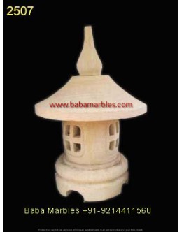 Jodhpur Sandstone Pink White Red Natural Stone Lamp 2507