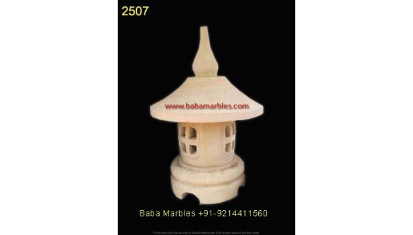 Jodhpur Sandstone Pink White Red Natural Stone Lamp 2507