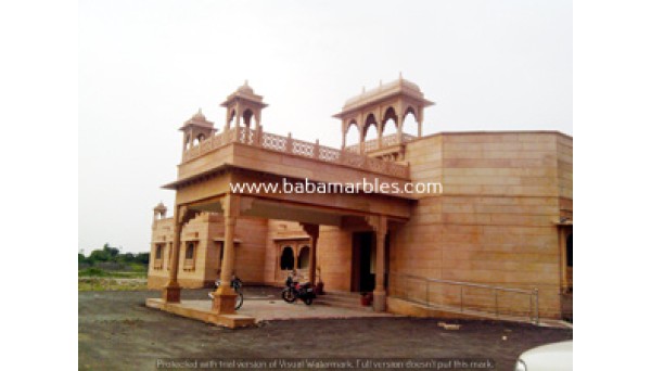 Rajasthan Judicial Accademy Stone Elevation Work By BABA MARBLES AND ART STONE